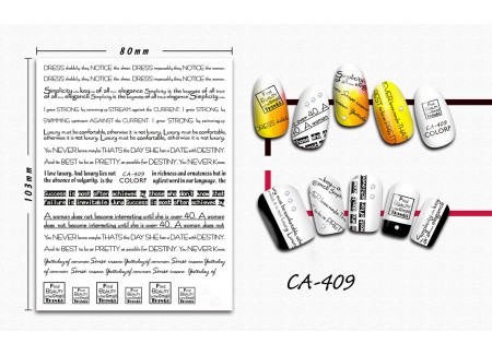 3D Nail Stickers - CA-409